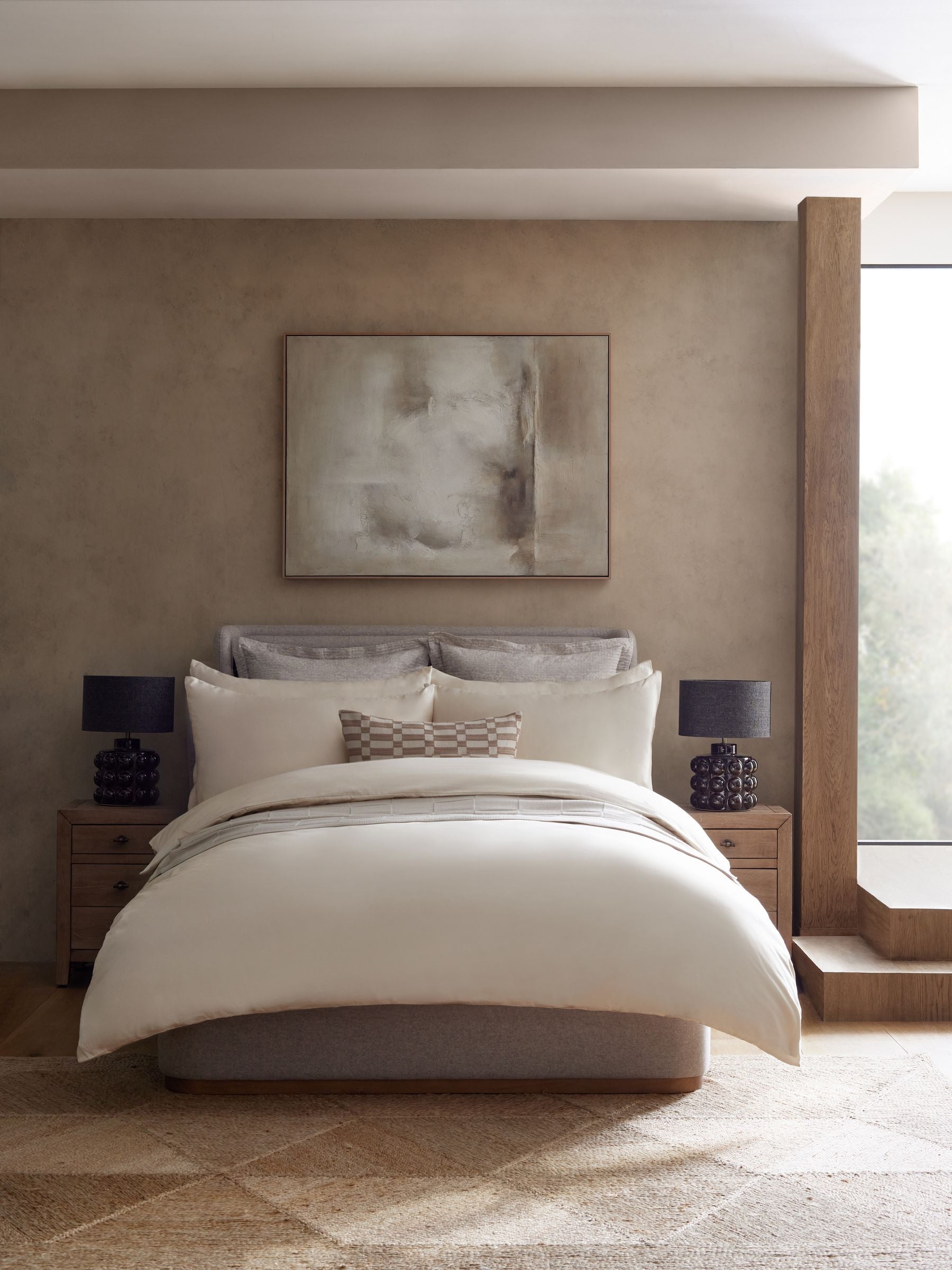 N. Premium Ivory Egyptian cotton duvet cover and pillowcase set, UK version