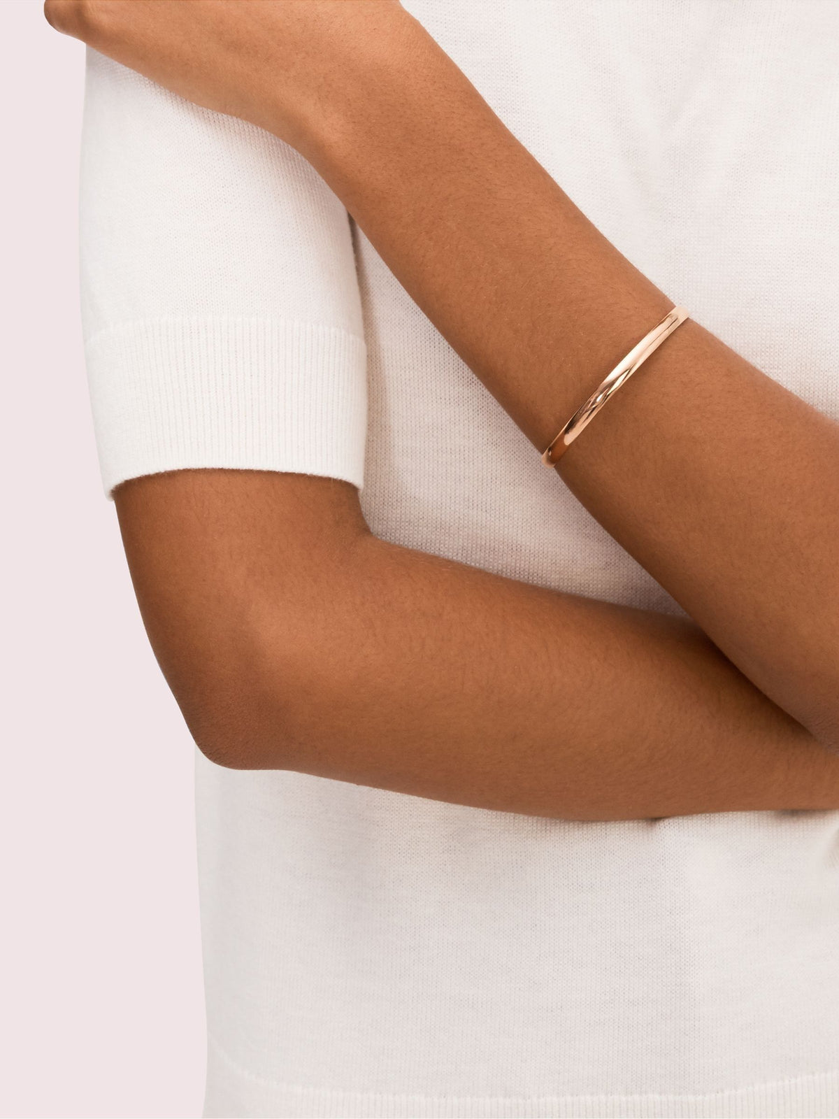 Decorative Rose Gold-Tone Bangle
