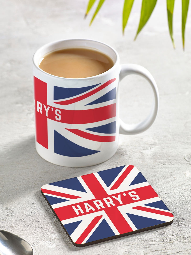 Loveabode Personalised Union Jack mug 11oz, UK version
