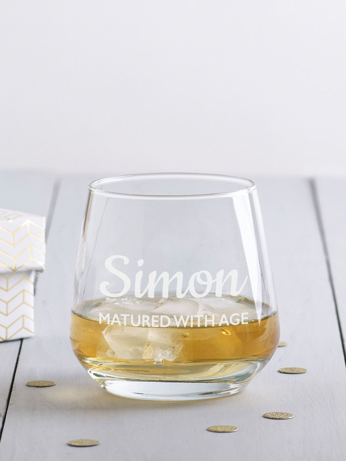 Loveabode La-Rock Personalised Tumbler Glass, imported from the UK