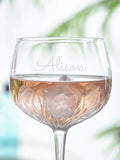 Loveabode personalised large gin glass, UK version