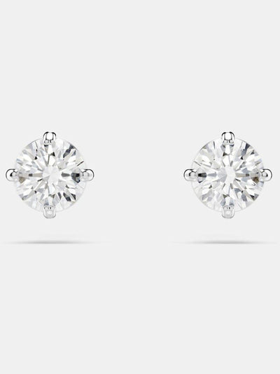 Delicate Rhodium-Plated Stud Earrings