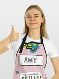 Star Editions Tom Gates personalised pink apron 70x90cm (British brand)
