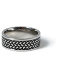 Silver Tone Stainless Steel Plait Ring