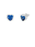 Radley blue stone heart stud earrings, imported from the UK