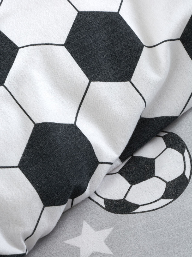 Catherine Lansfield football duvet cover set in grey - British product