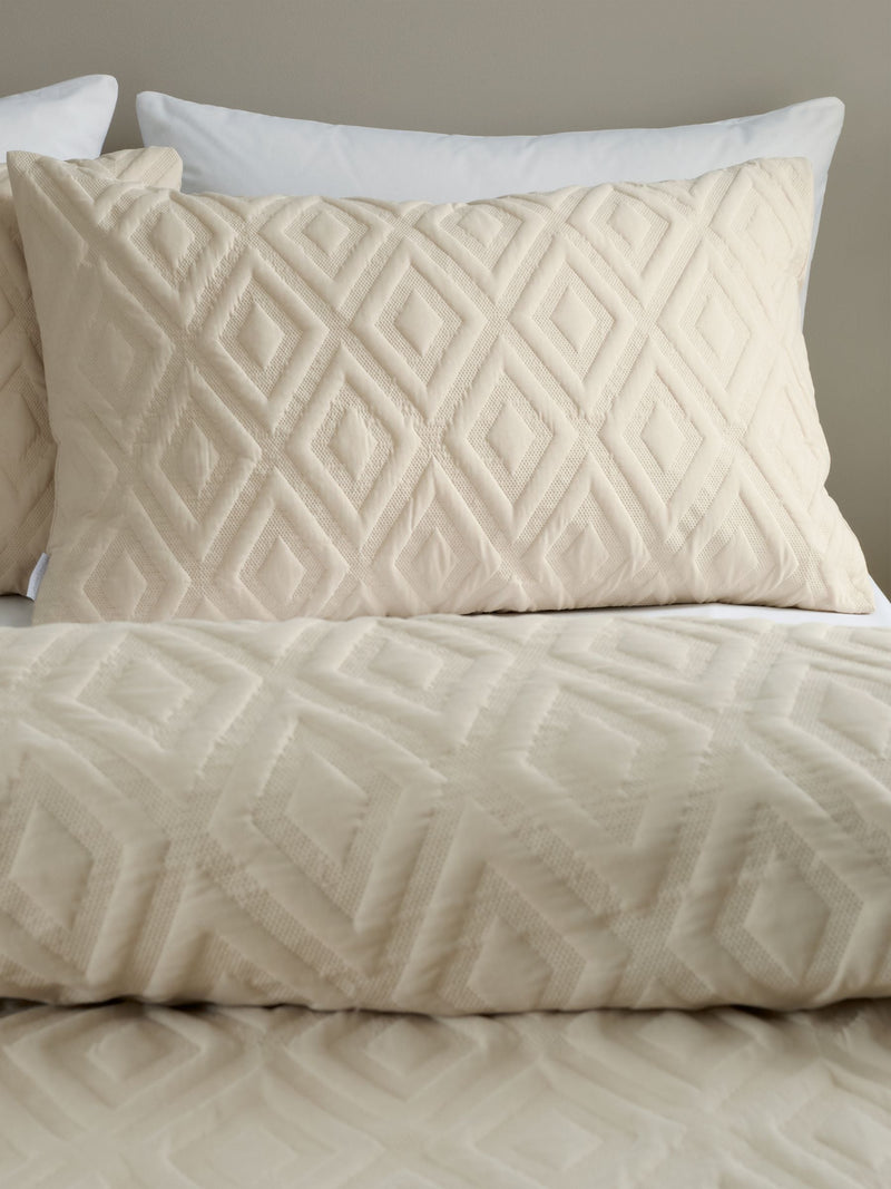 Catherine Lansfield Natural Jacob Geo duvet cover set - British product