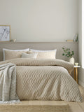 Catherine Lansfield Natural Jacob Geo duvet cover set - British product