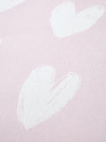 Catherine Lansfield Pink Supersoft 100% Brushed Cotton Hearts Fitted Sheet