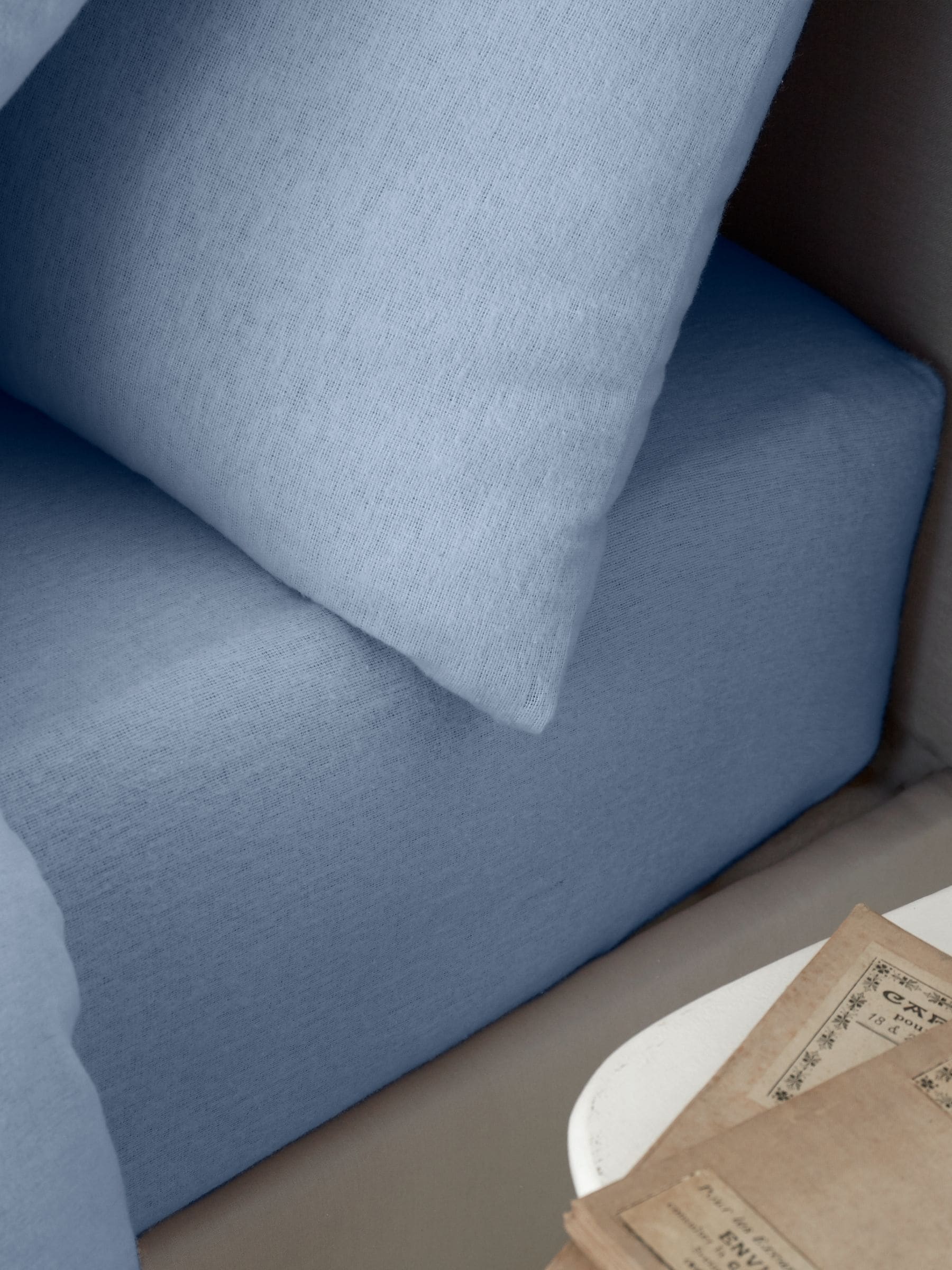 Catherine Lansfield Chambray Blue fitted sheet - British product