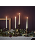 Lights4fun Ivory TruGlow LED taper candles 17cm, UK version