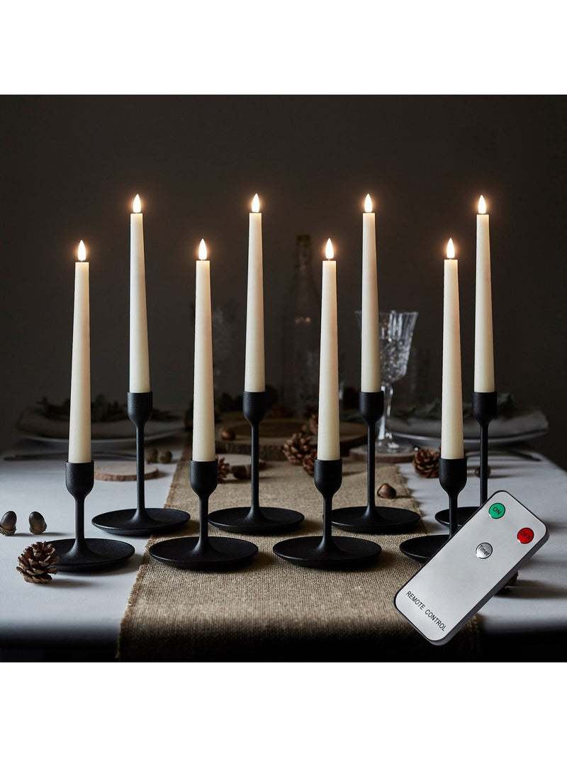 Lights4fun Ivory TruGlow® Remote Control LED Taper Candles