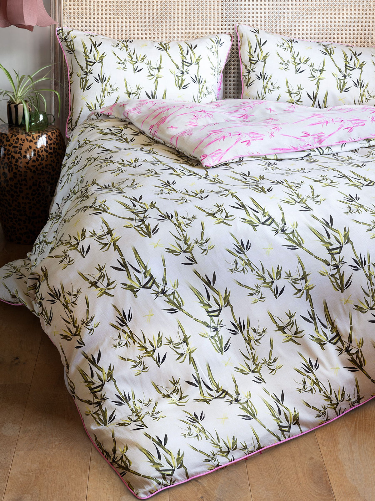 Rockett St George Vintage Bamboo duvet and pillowcase set, imported from the UK