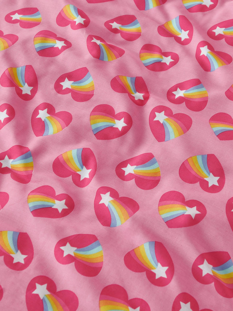 Little Bird by Jools Oliver Heart Rainbow duvet cover and pillowcase set, UK version