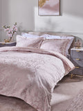 Lipsy pink floral Jacquard duvet cover and pillowcase set, UK version