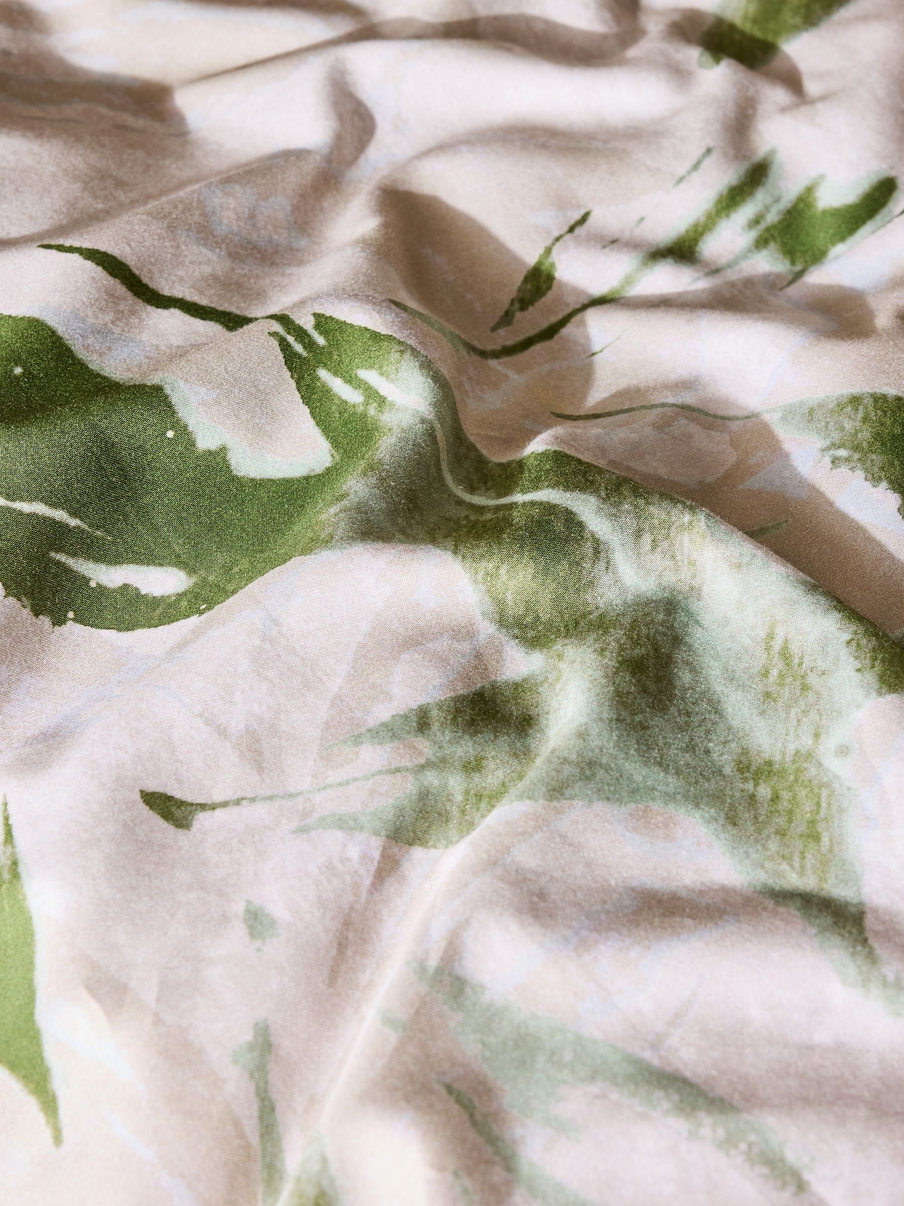 French Connection Green Azzurra duvet cover and pillowcase set - British product