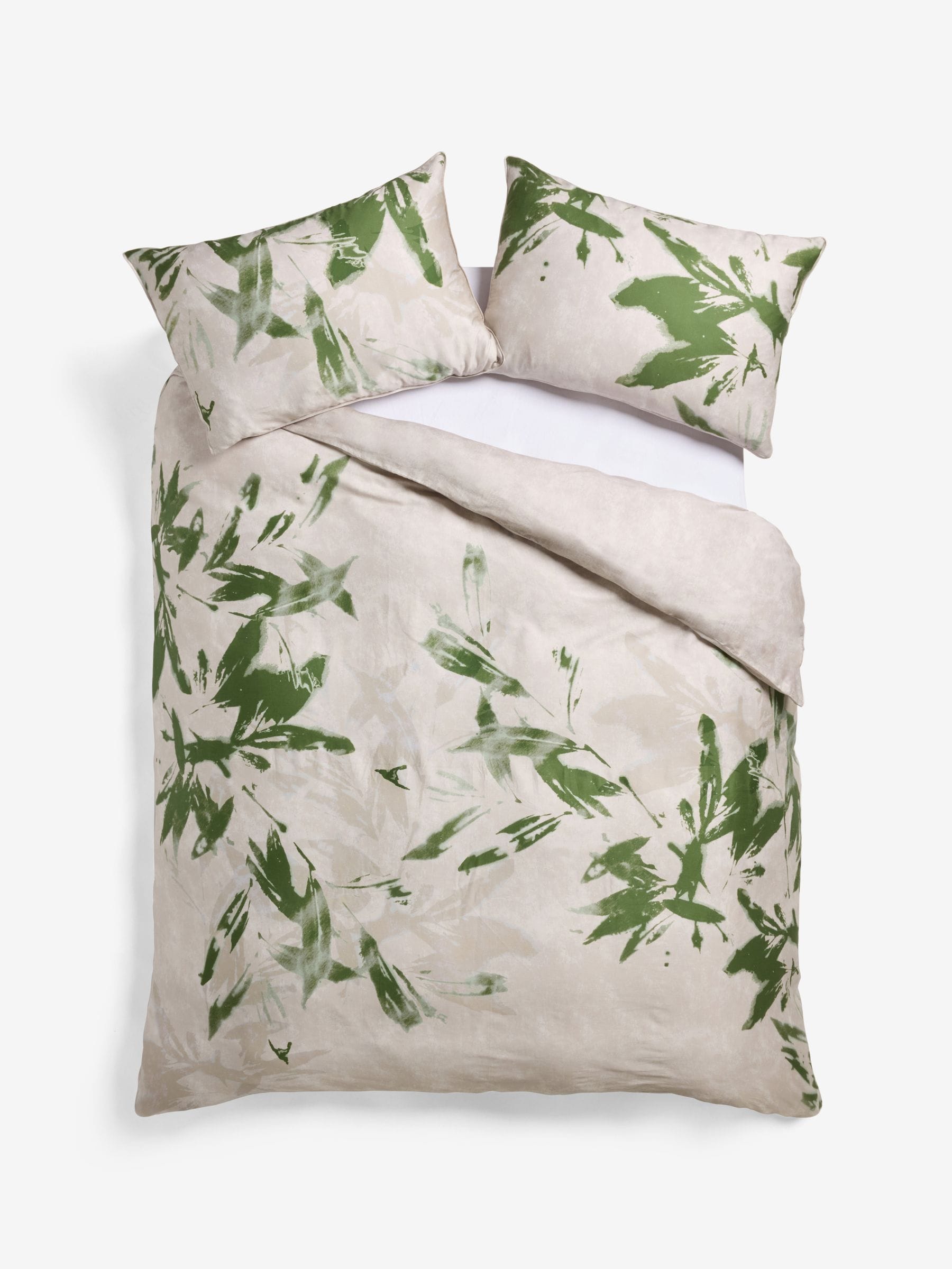 French Connection Green Azzurra duvet cover and pillowcase set - British product