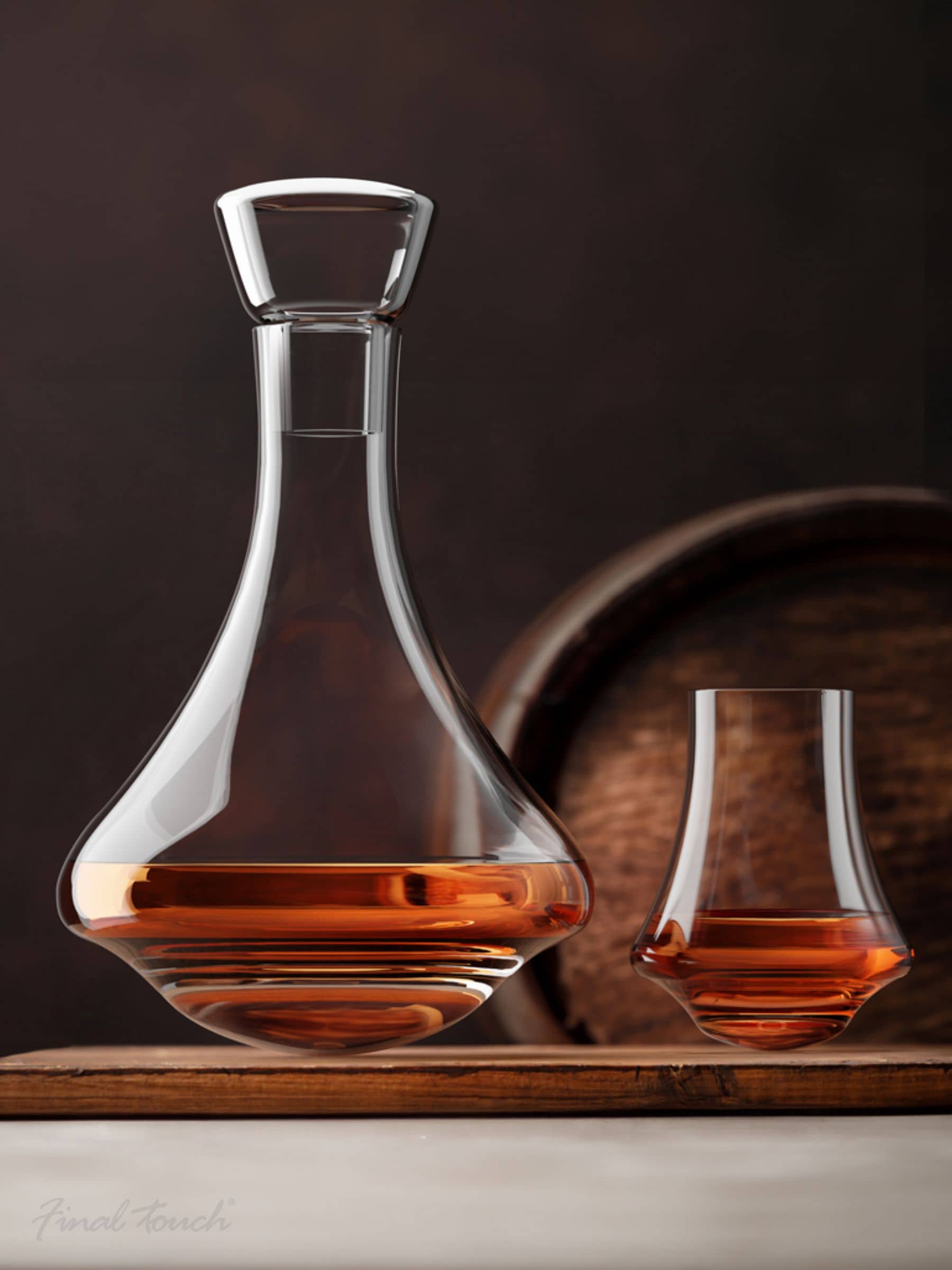 Jeray revolving spirits decanter with stopper 750ml, UK version