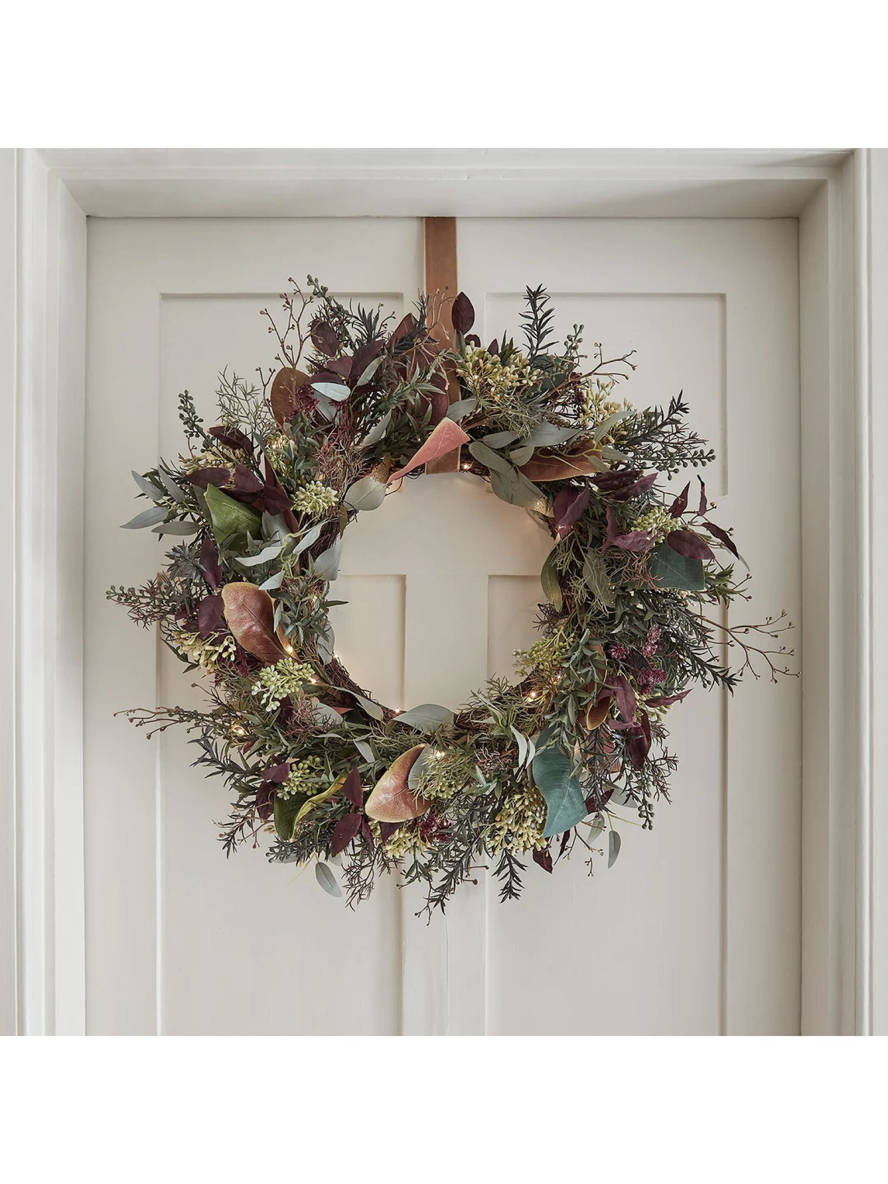 Lights4fun pre-lit autumn and Christmas wreath 60cm, UK version