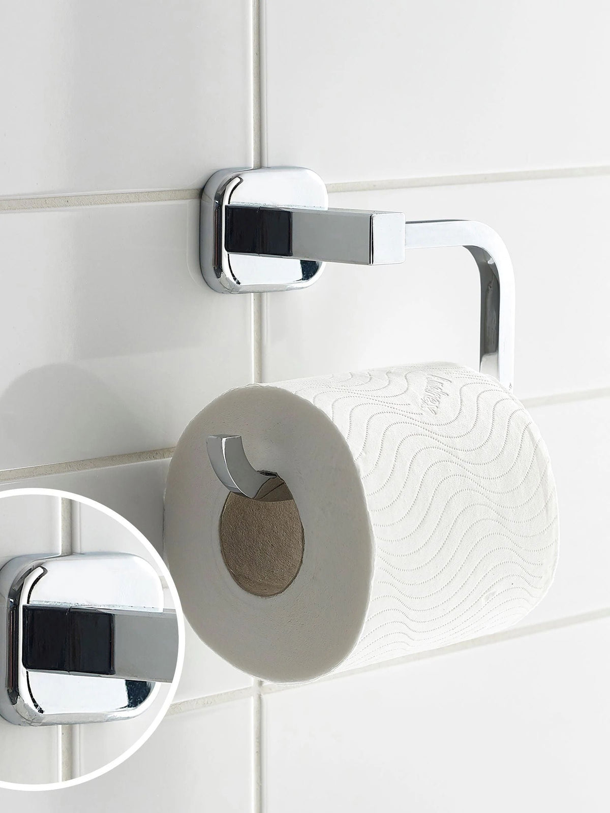 Chrome Garda toilet roll holder - British product