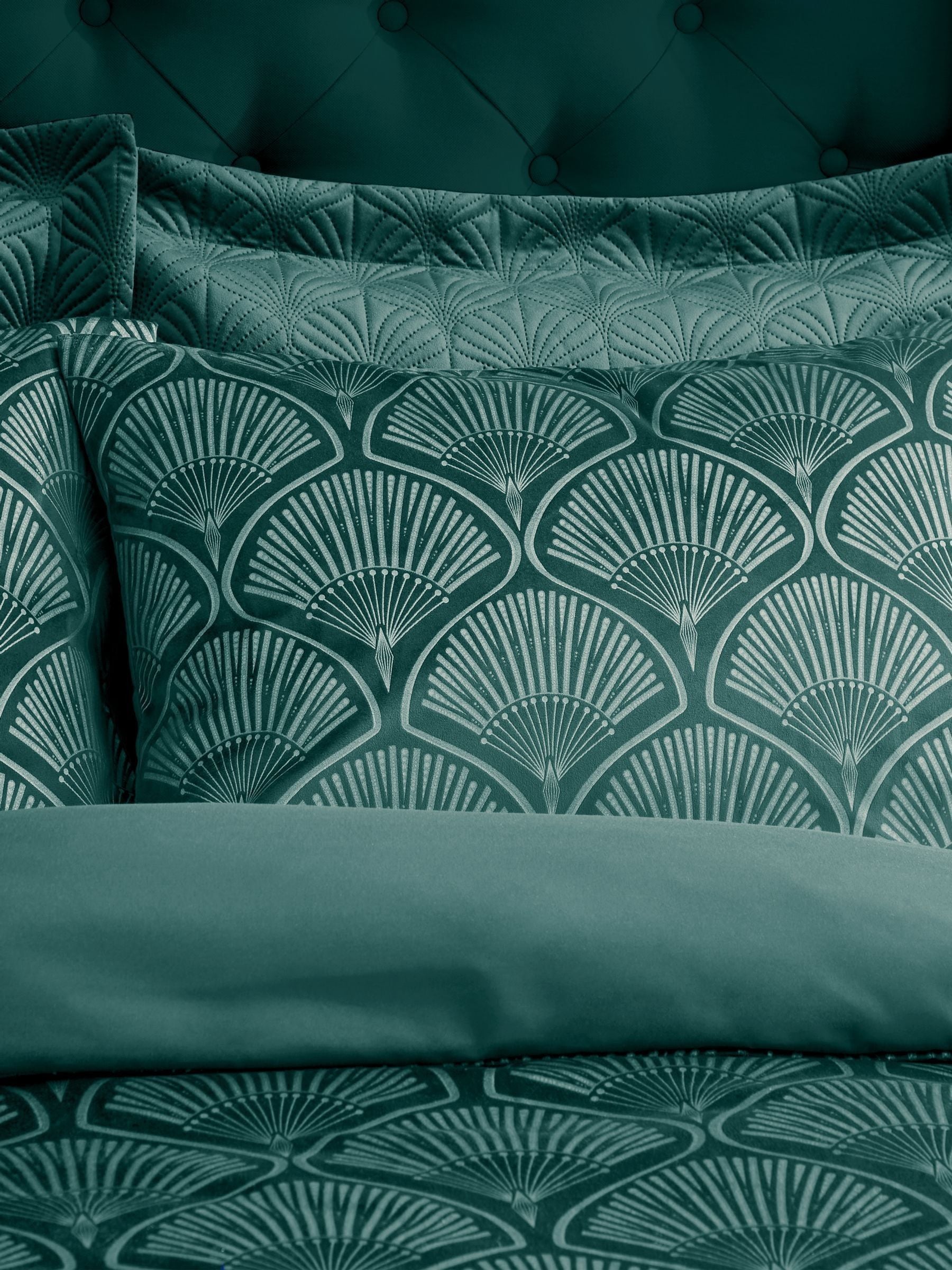 Catherine Lansfield teal green duvet cover set - British product