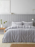 Bianca silver grey duvet cover set - British product