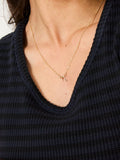 FatFace Gold Tone Bow Pendant Necklace