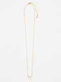 FatFace Gold Tone Bow Pendant Necklace