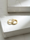 FatFace Gold Tone Gem Huggie Hoops Earrings