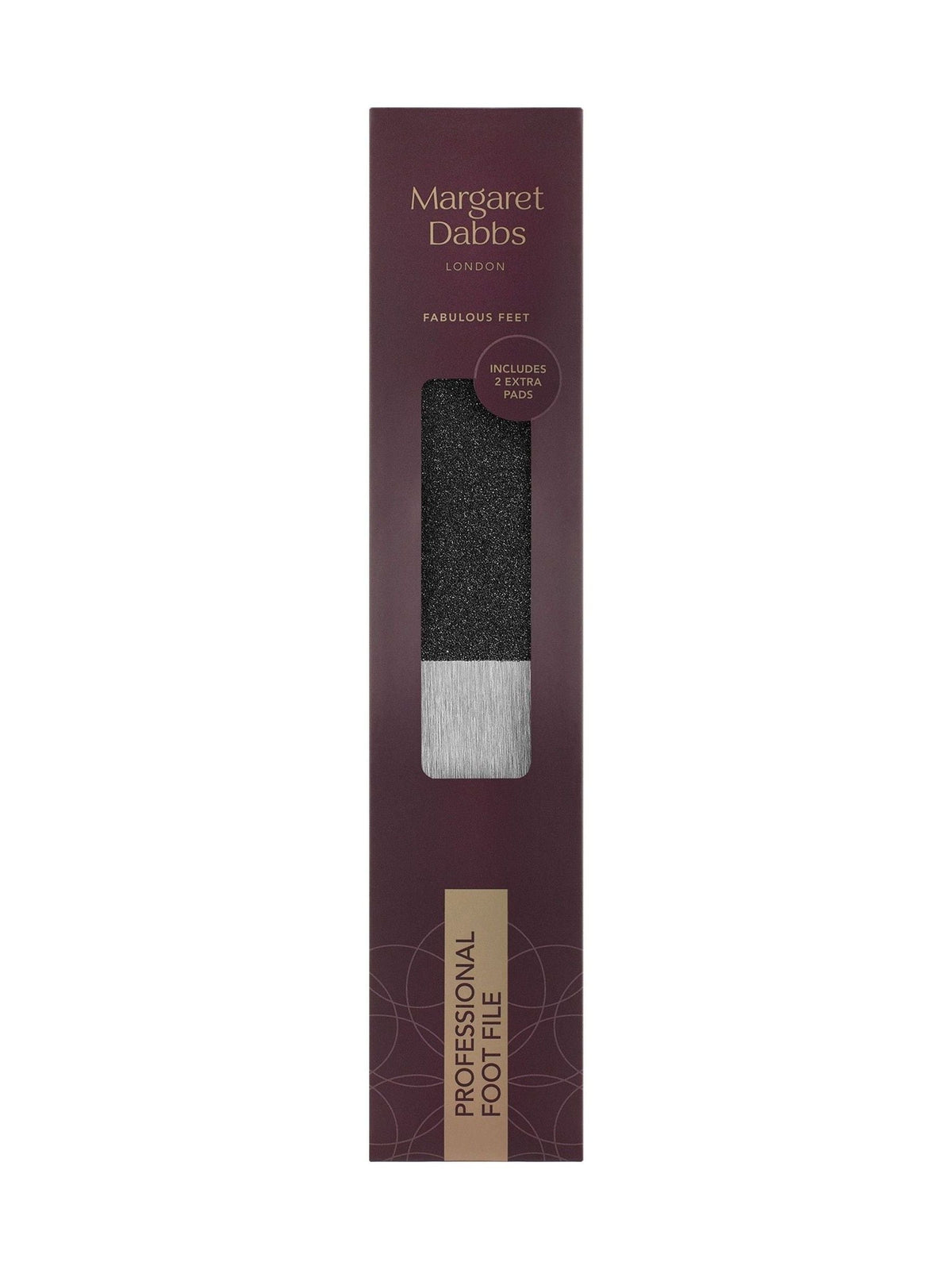 Margaret Dabbs London professional foot file for hard skin removal, imported from the UK