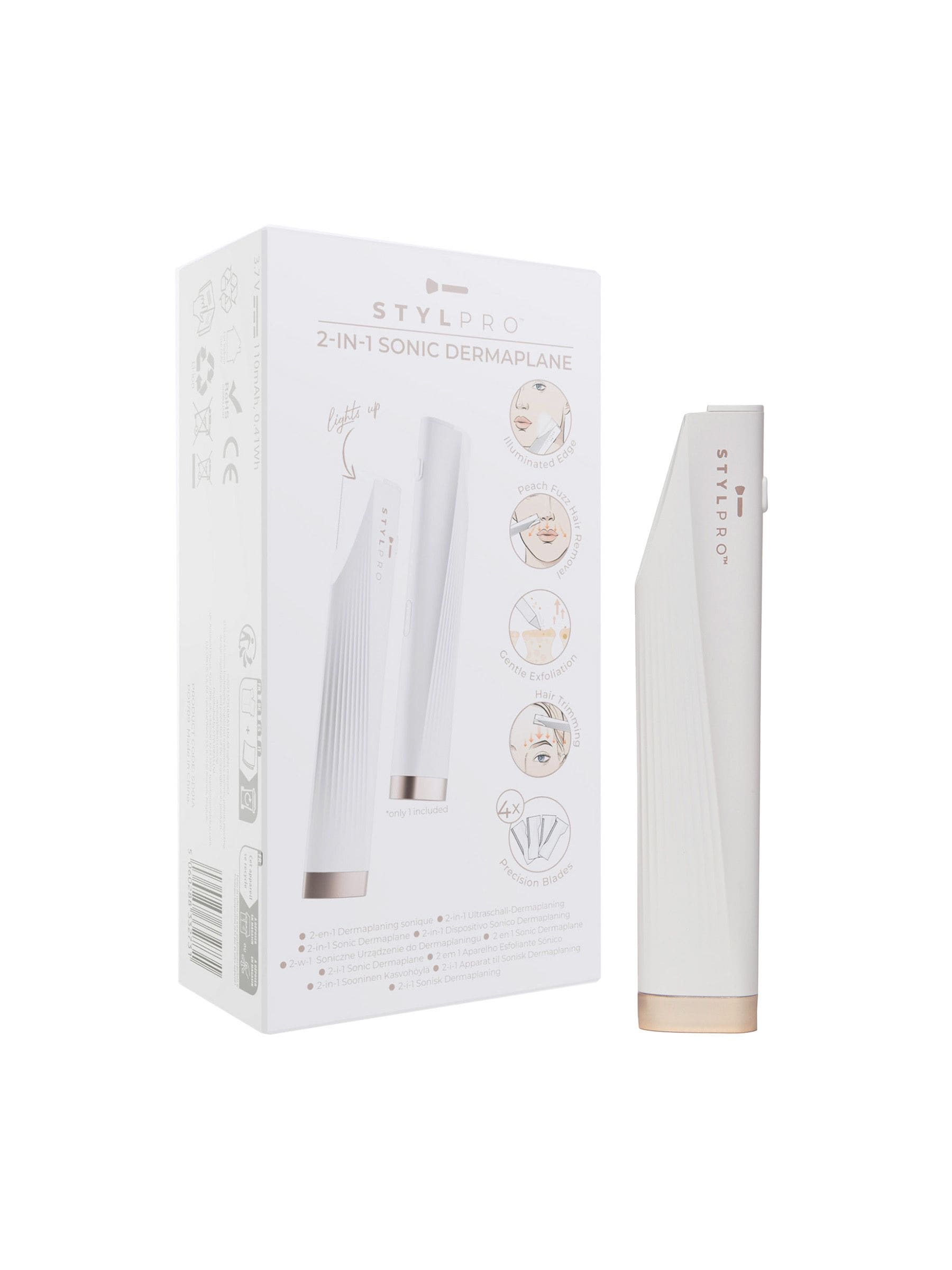 Stylpro sonic dermaplane facial razor (British brand)