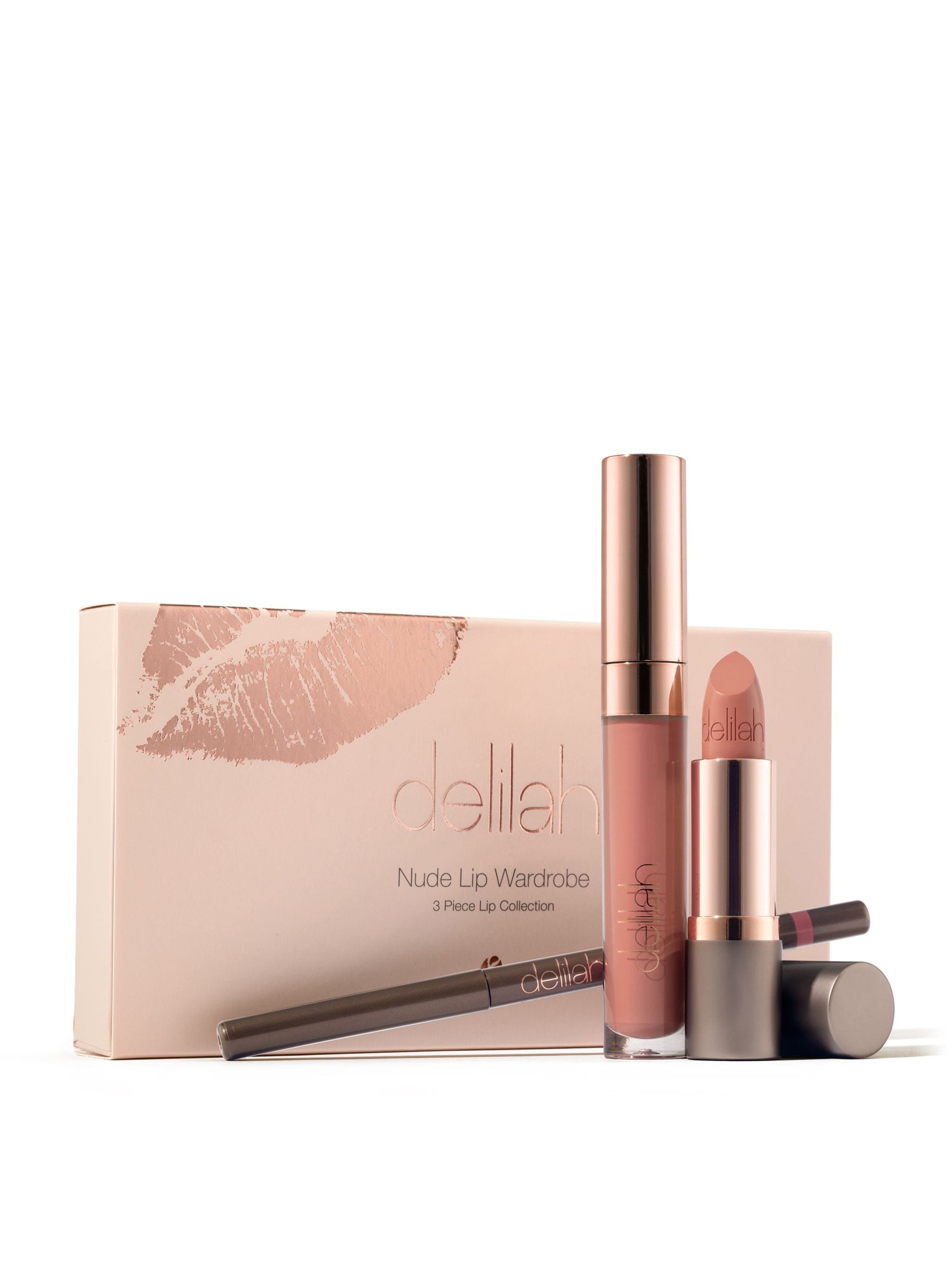 Delilah Nude Lip Trio Gift Set - British product