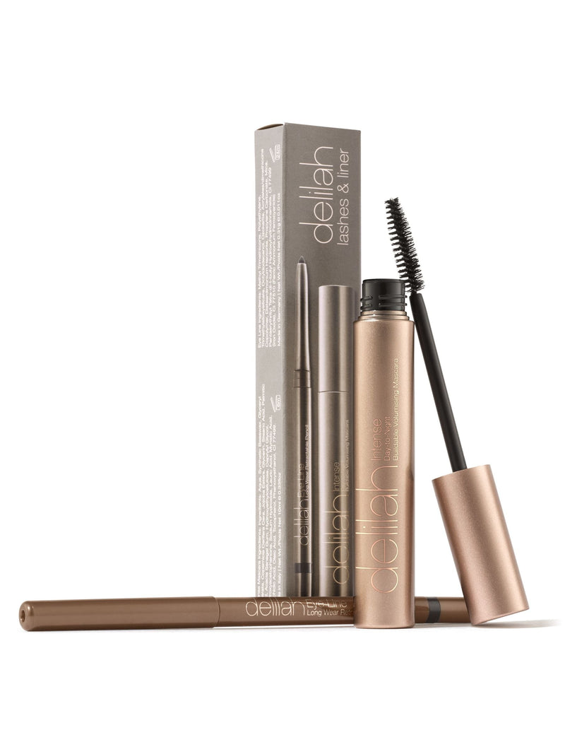 Delilah Lashes and Liner Collection with Intense Mascara and Coal Eye Line Pencil - British product