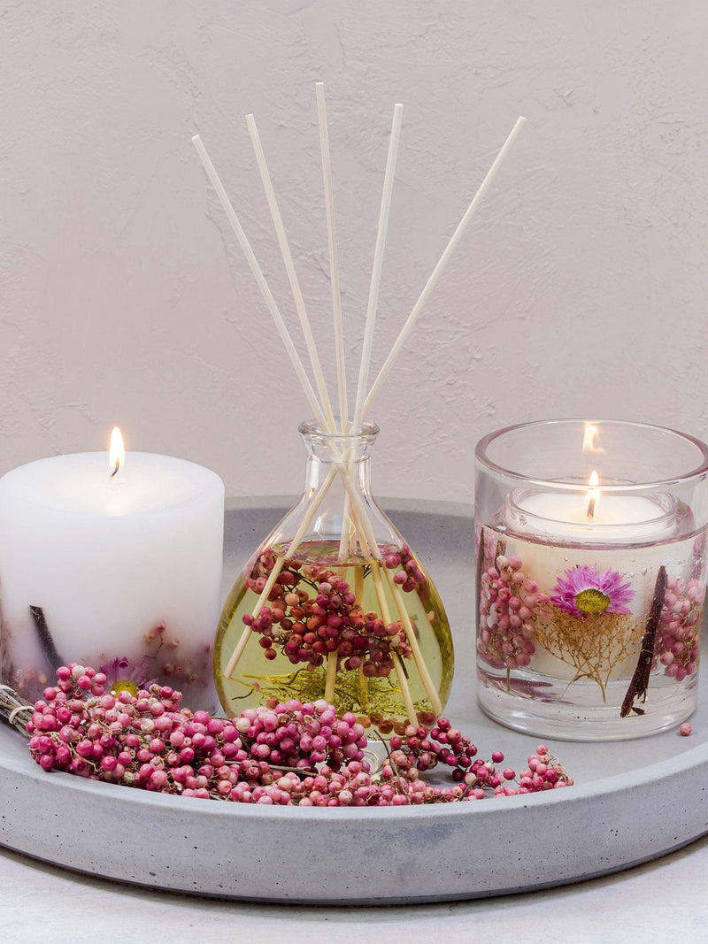 Stoneglow Apple & Pear Blossom pillar scented candle (British brand)