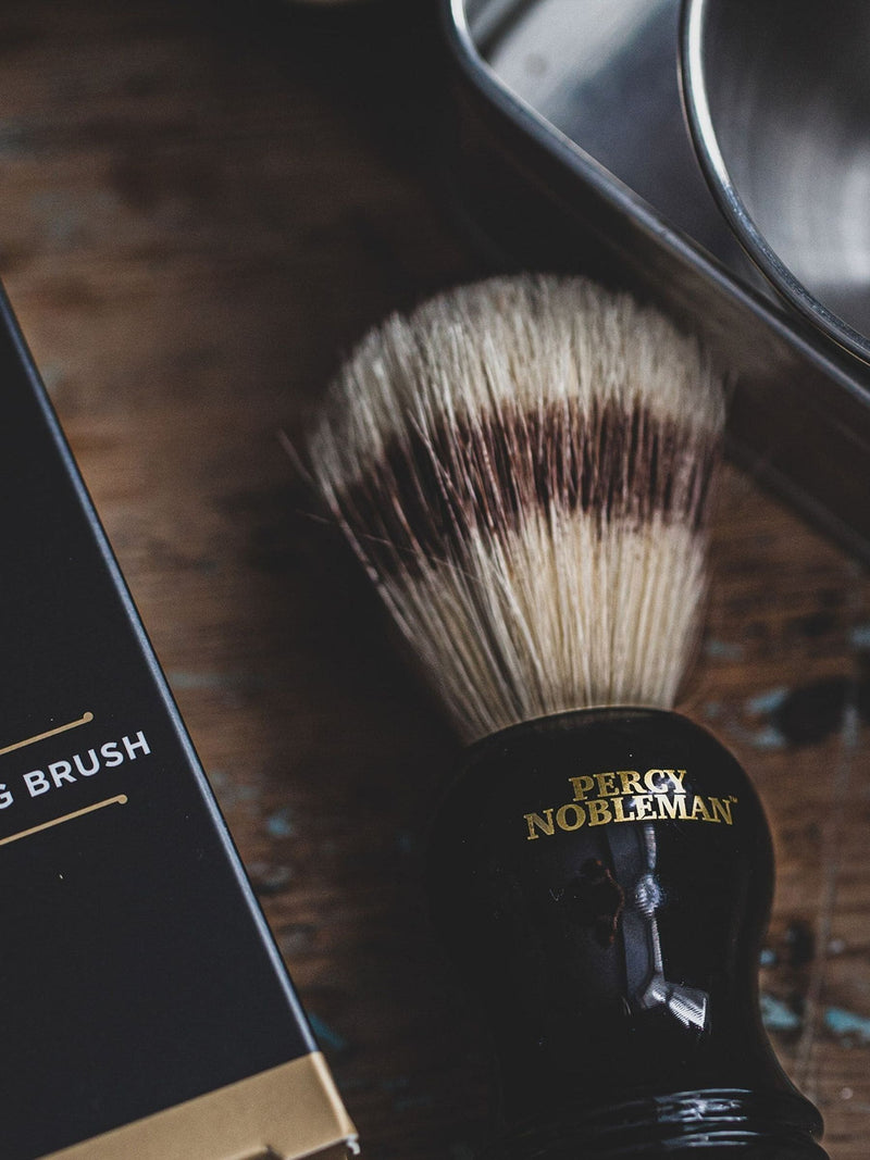 Percy Nobleman shaving brush, imported from the UK