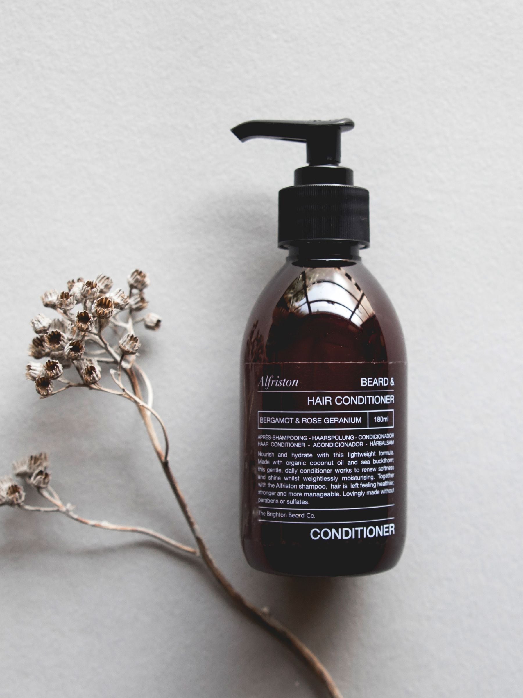 The Brighton Beard Co. Alfriston Bergamot and Rose Geranium beard and hair conditioner (British brand)