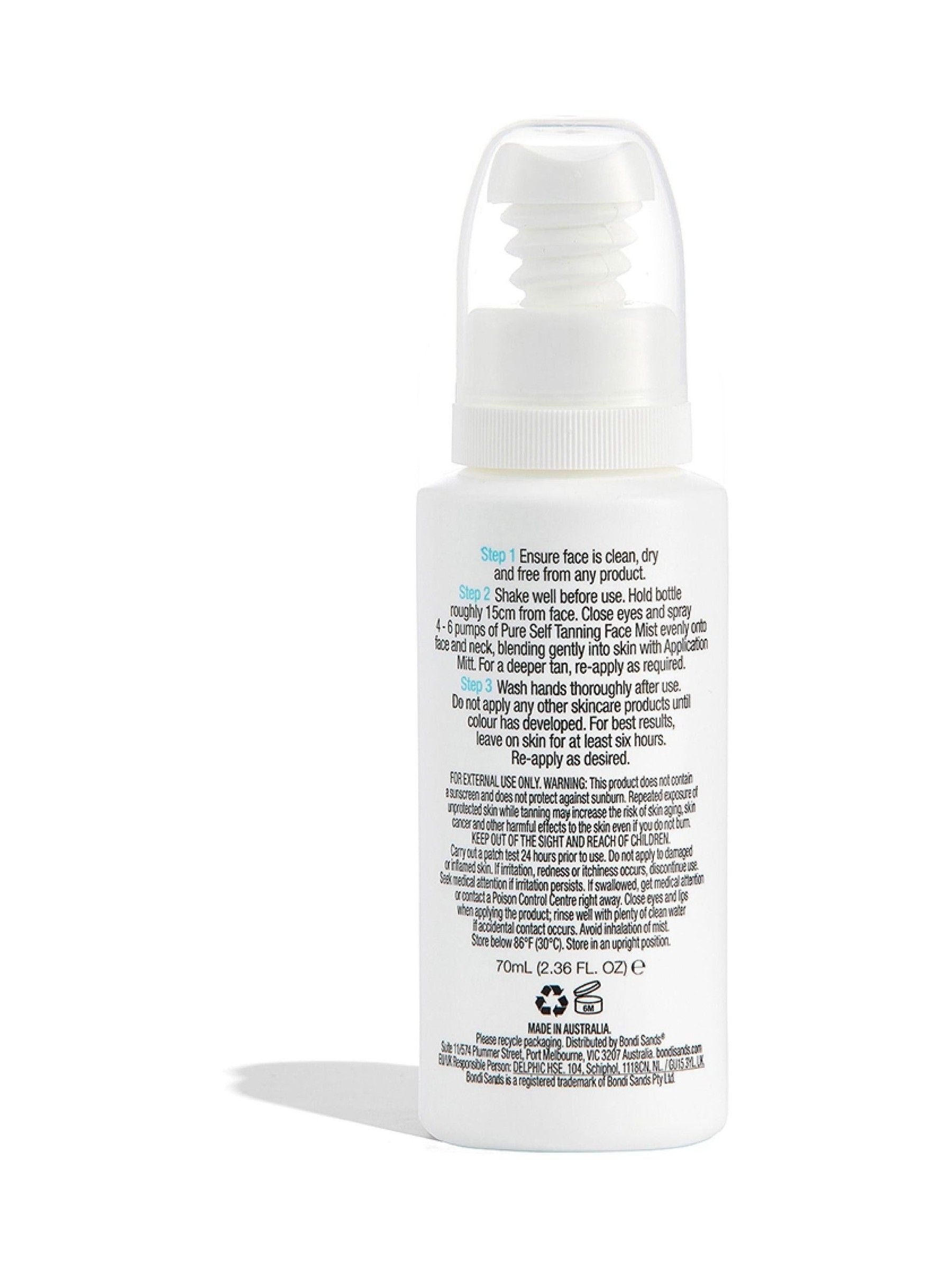 Bondi Sands Self Tanning Face Mist 70ml - British product
