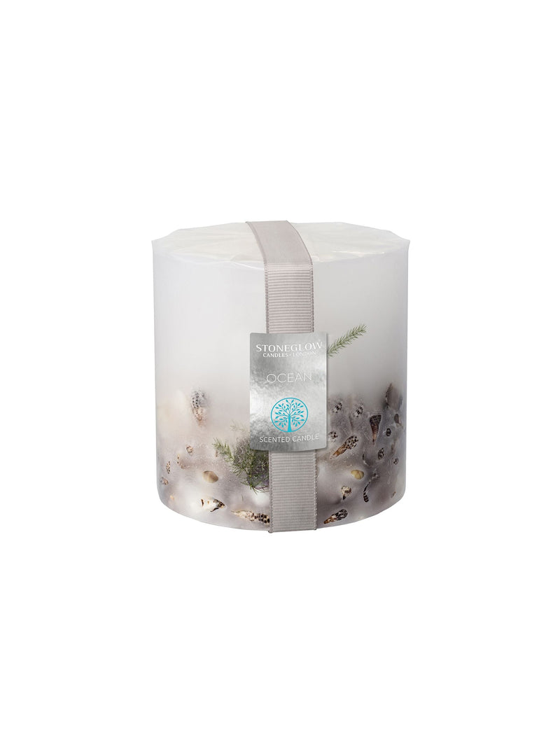 Stoneglow Ocean Natures Gift pillar scented candle (British brand)