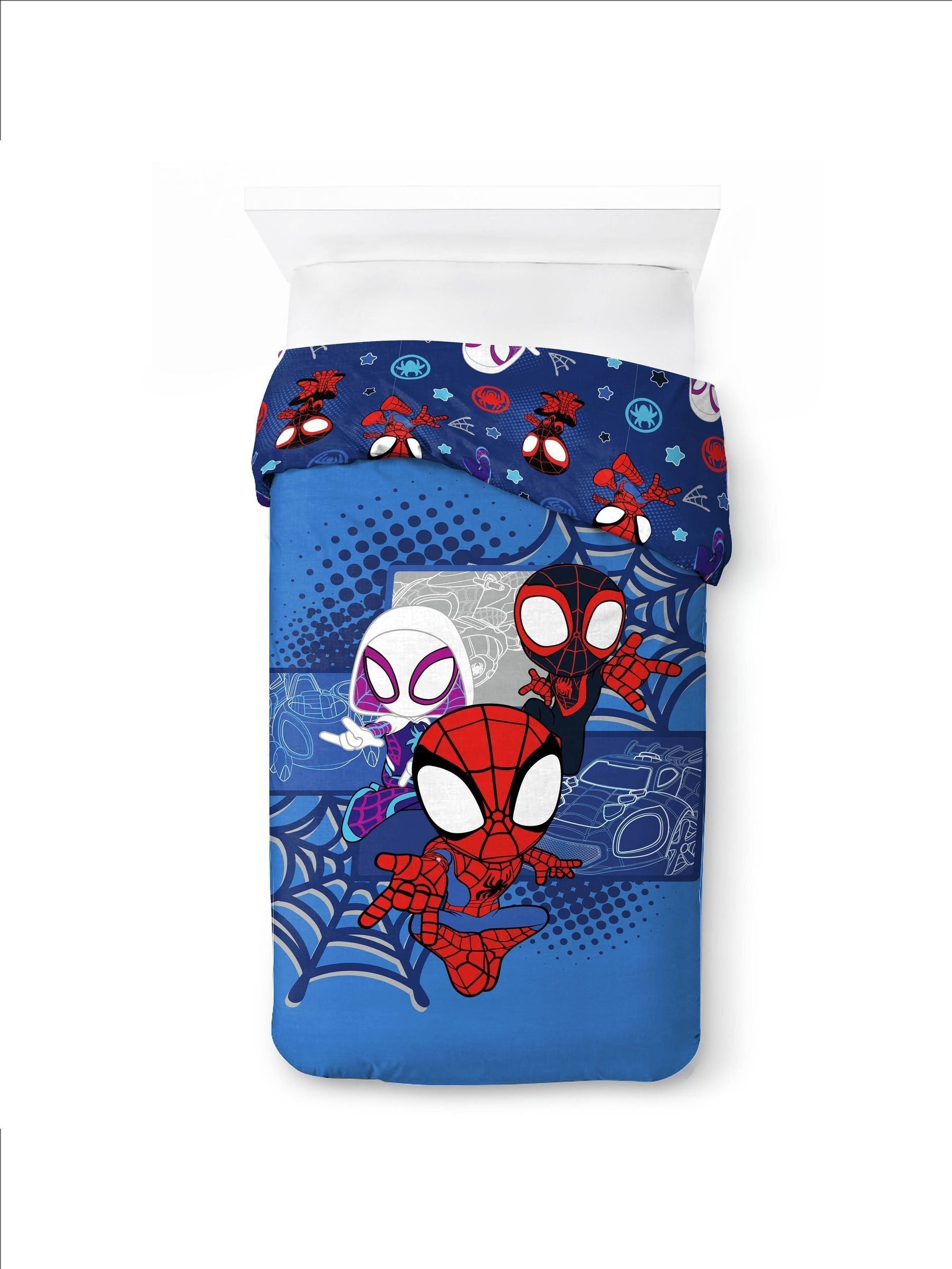 Spidey and his Amazing Friends Blue Vroom Duvet Cover and Pillowcase Set