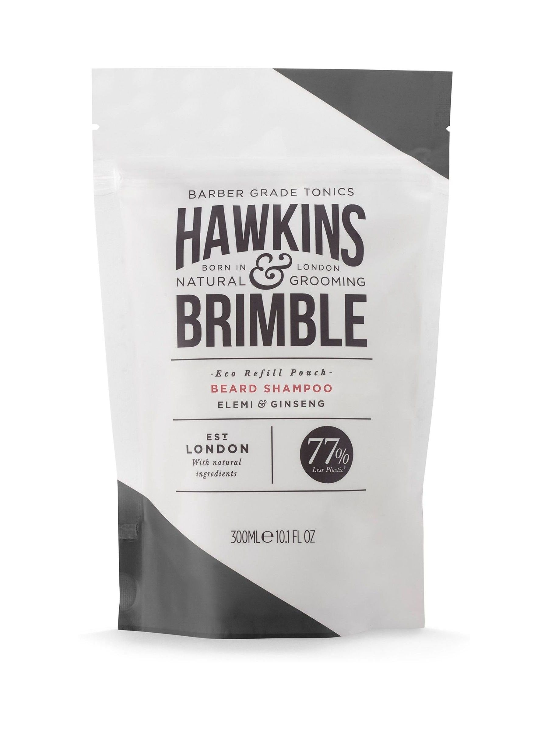 Hawkins & Brimble beard shampoo pouch 300ml, UK version