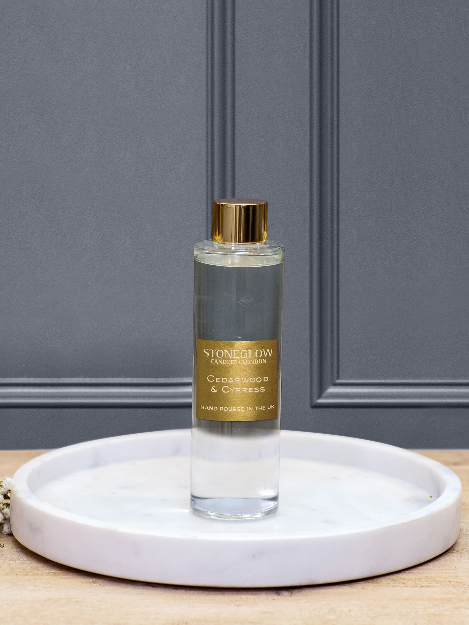 Stoneglow Cedarwood & Cypress reed diffuser refill 210ml (British brand)
