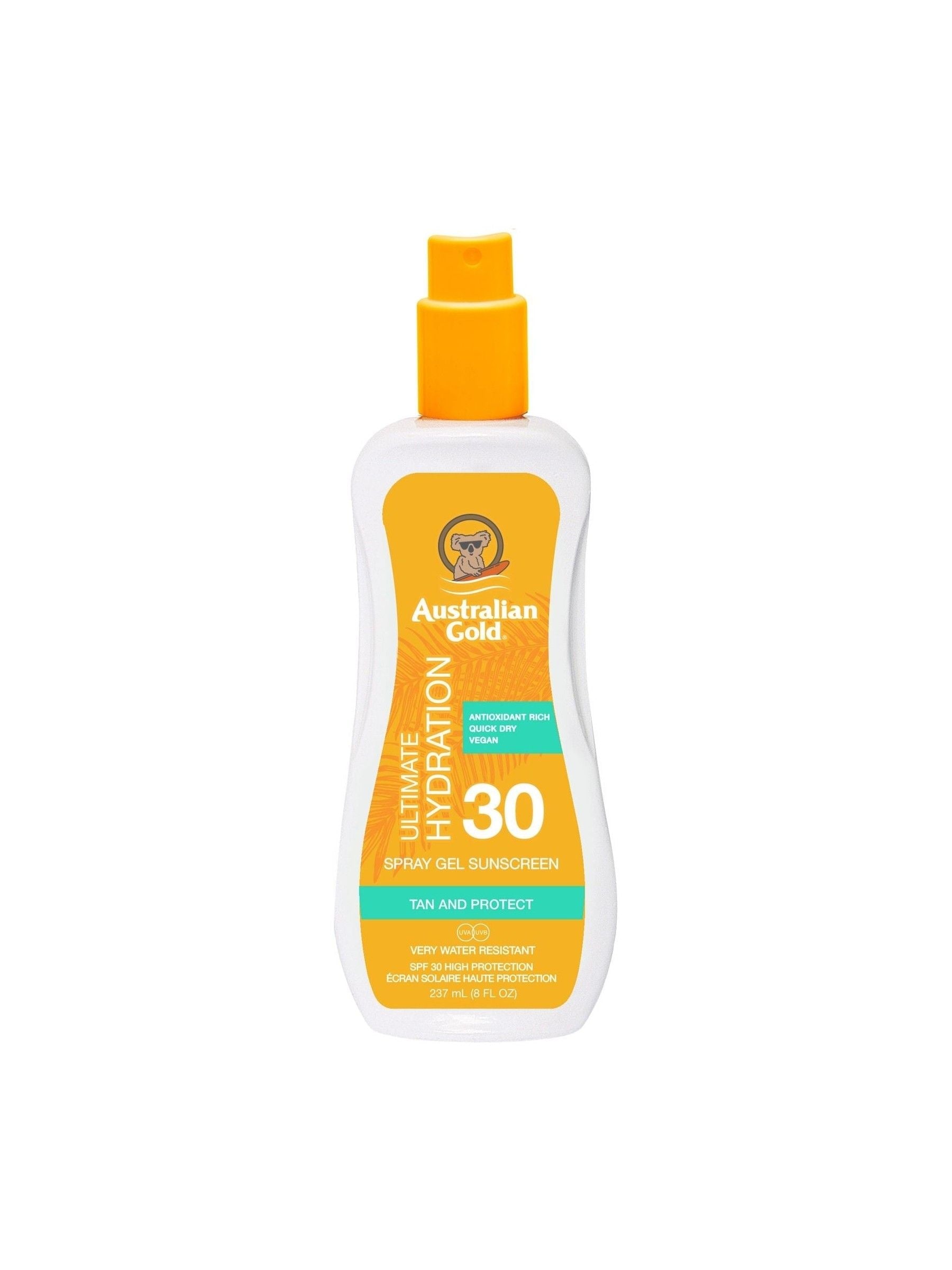 Australian Gold SPF 30 Ultimate Hydration Spray Gel Suncream 237ml - British product