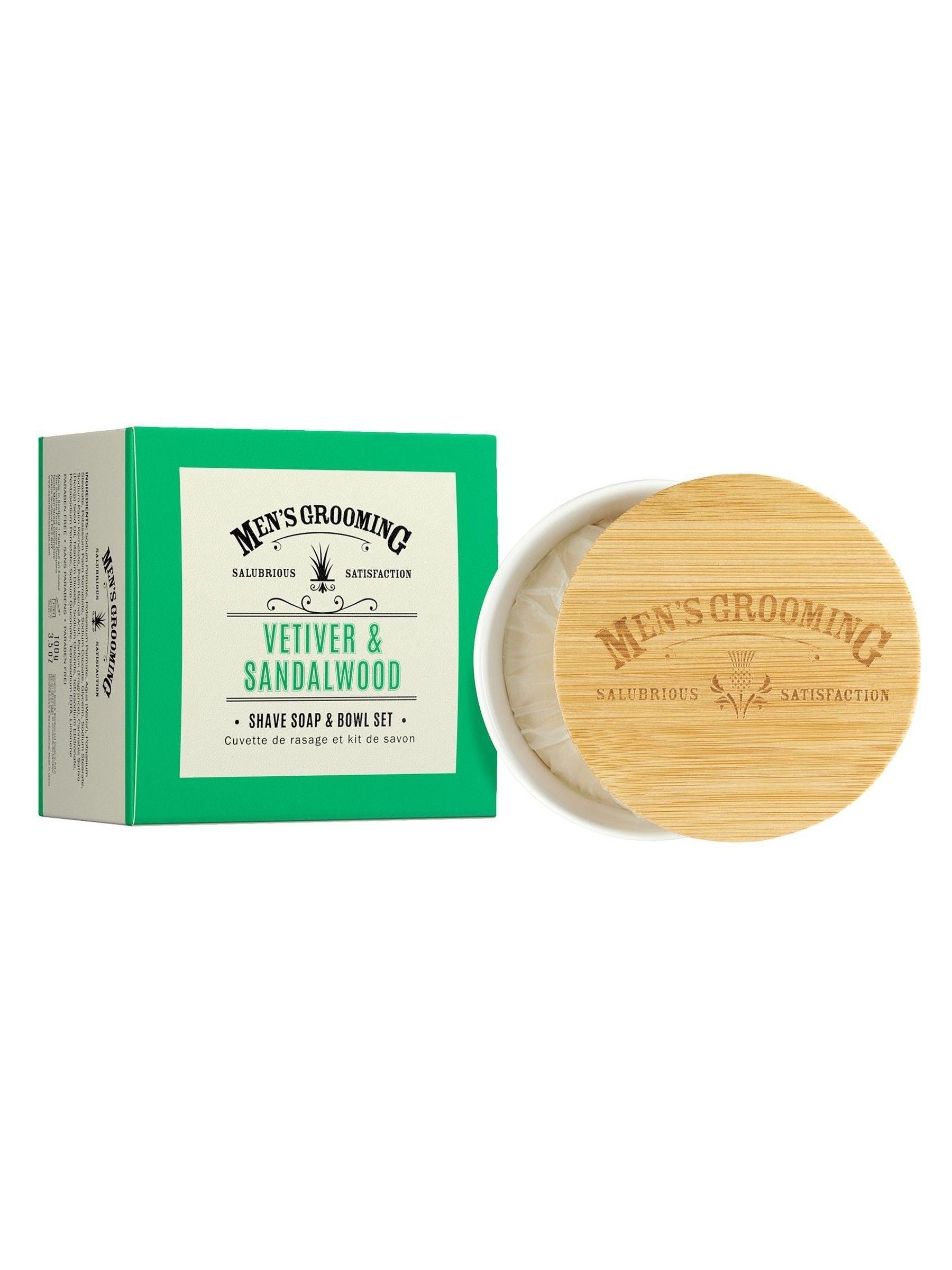 Scottish Fine Soaps Vetiver Sandalwood shave soap set 100g (British brand)