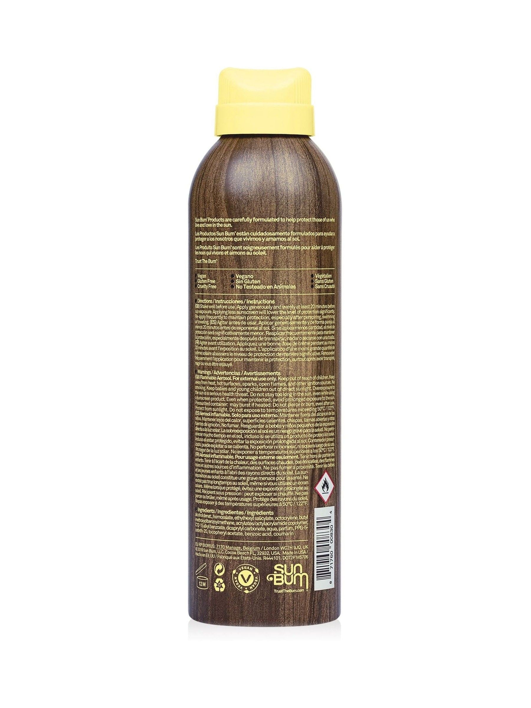 Sun Bum Original SPF 30 suncream spray 200ml (British brand)