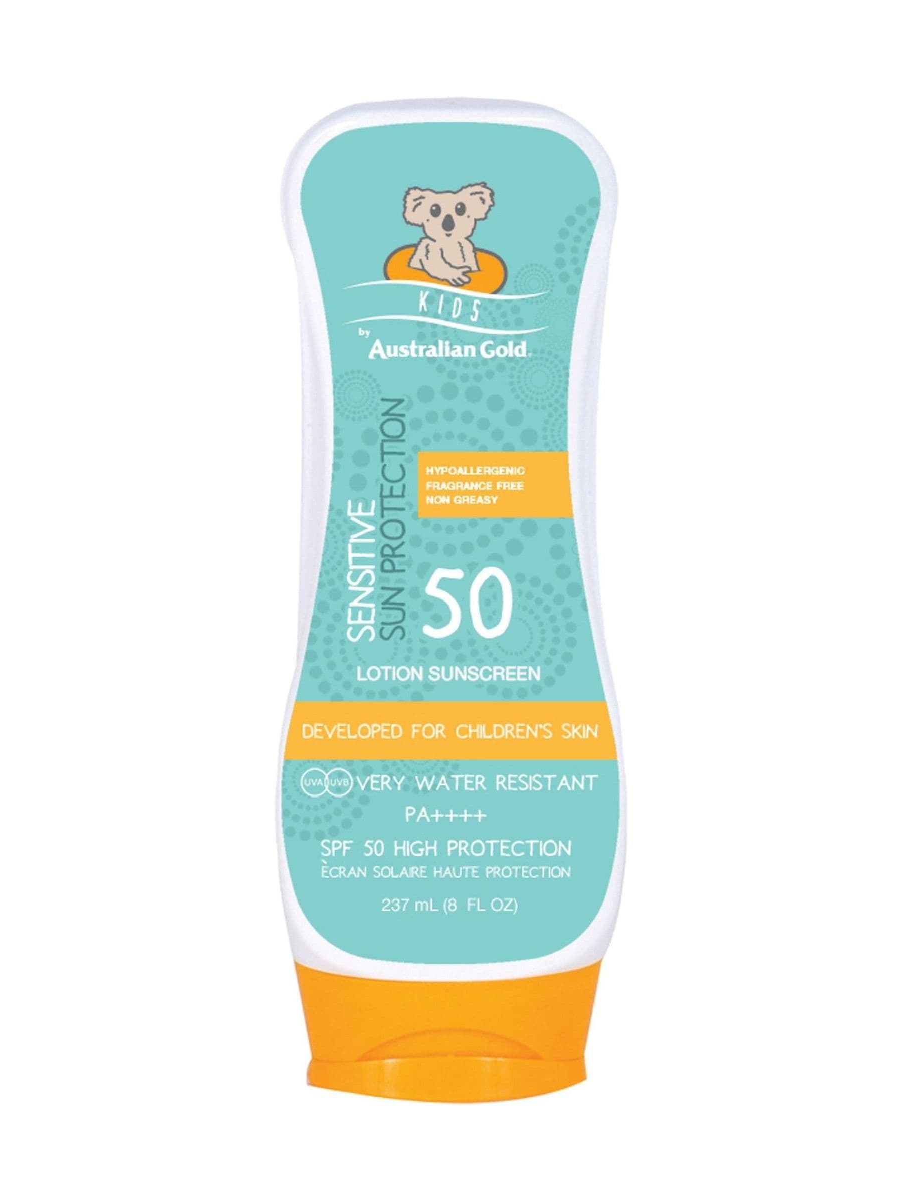 Australian Gold Kids SPF 50 Sensitive Lotion Sun Cream 237ml - British product
