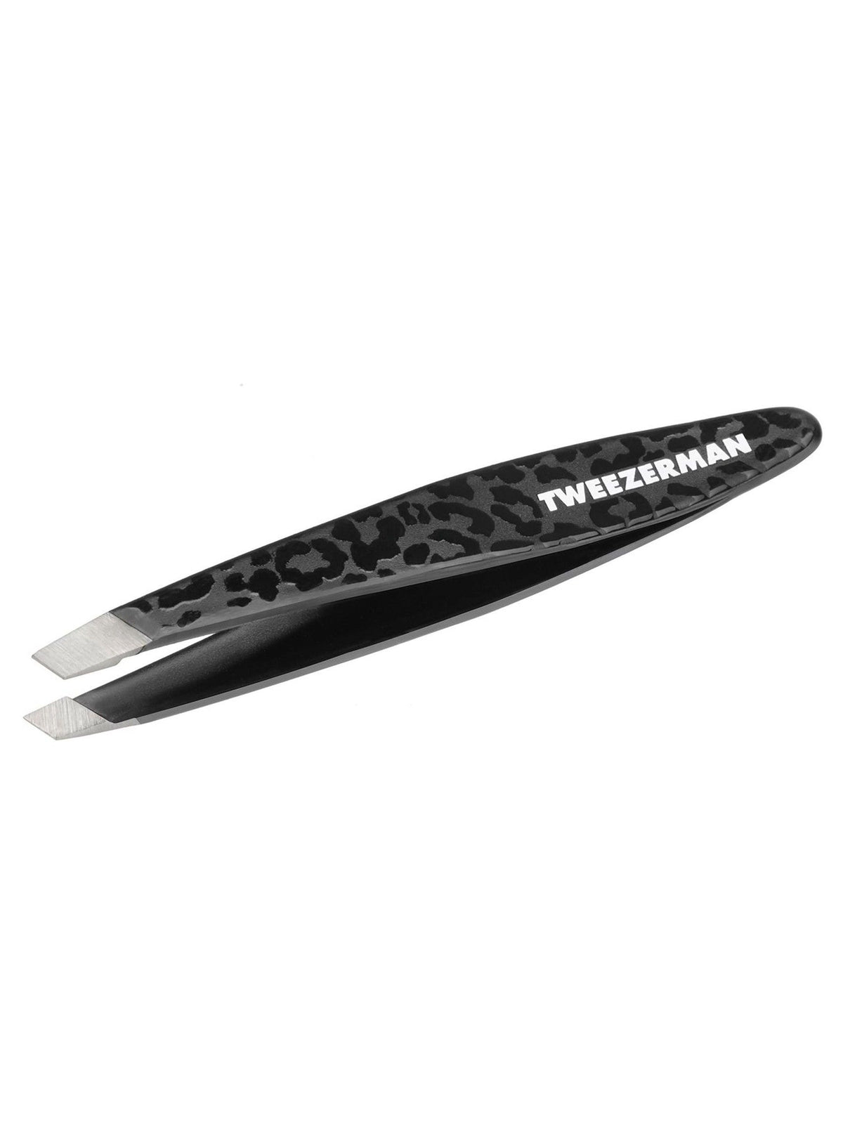 Tweezerman Black Leopard Mini Slant Tweezer (British brand)
