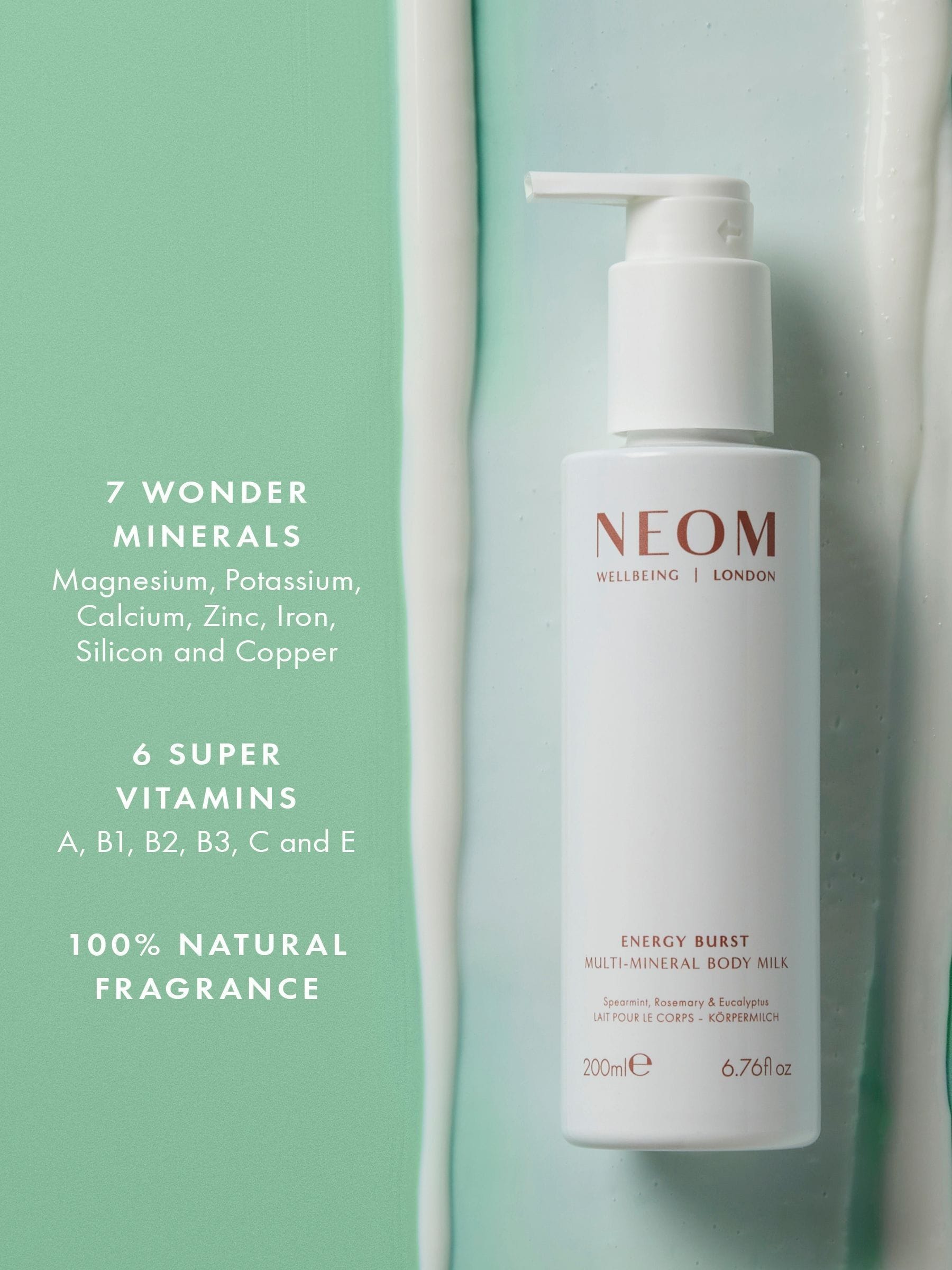 NEOM Energy Burst Multi-Mineral Body Milk 200ml