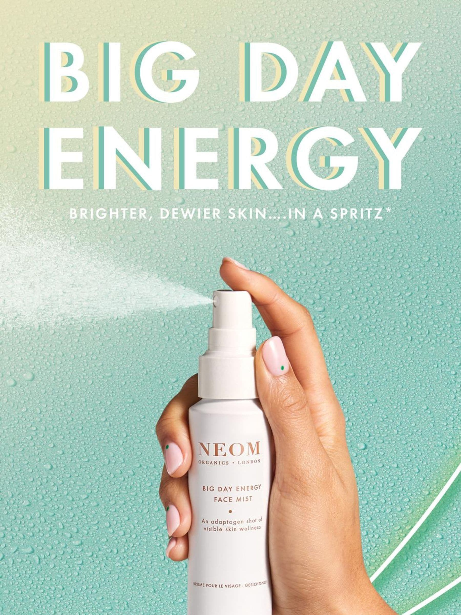 NEOM Big Day Energy face mist 75ml, imported from the UK