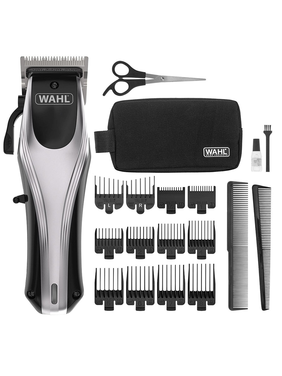 Wahl Rapid Clip cordless hair clipper with attachment combs (British brand)