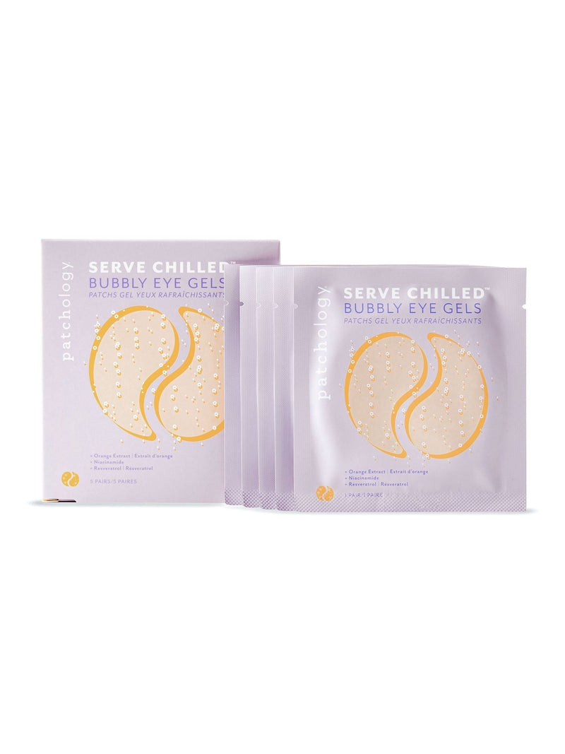 Patchology Serve Chilled Bubbly eye gel 5 pack, imported from the UK